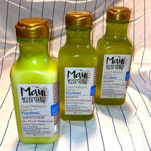 Maui Moisture Hair Care Bundle - Lightweight Curls + Flaxseed